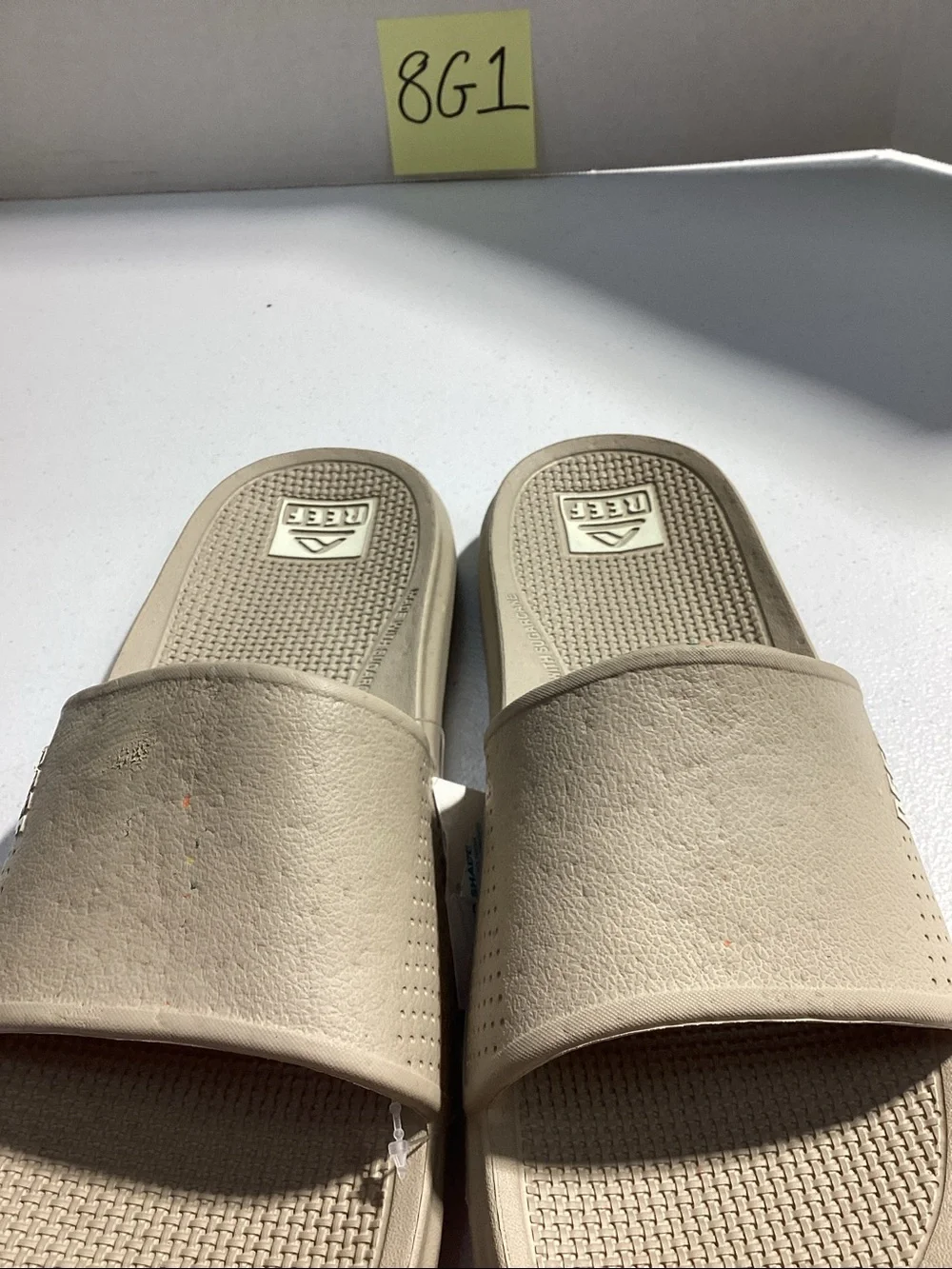Reef Men’s Slide Sandals in Taupe Beige